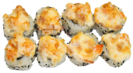 Запеченный ролл с креветкой и беконом 